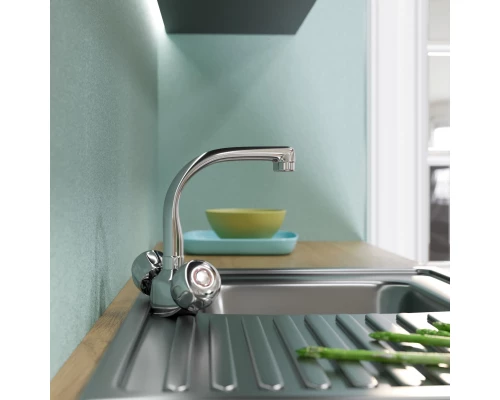 Смеситель для кухни MIXLINE ML02-031 высокий излив (522121)