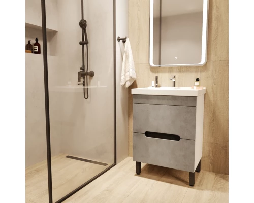 Тумба для ванной MIXLINE "Честер -60" Бетон под ум. Грэйс- 60 (551731)