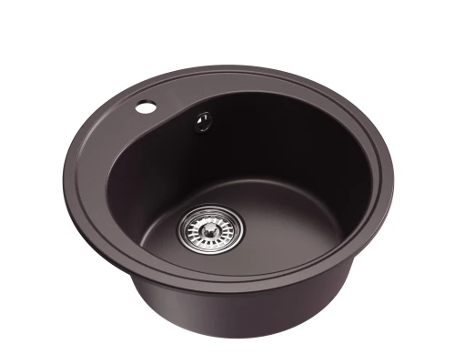 Мойкa MIXLINE ML-GM11 круглая, шоколад, 500мм (глуб. чаши 180) NEW (551830)