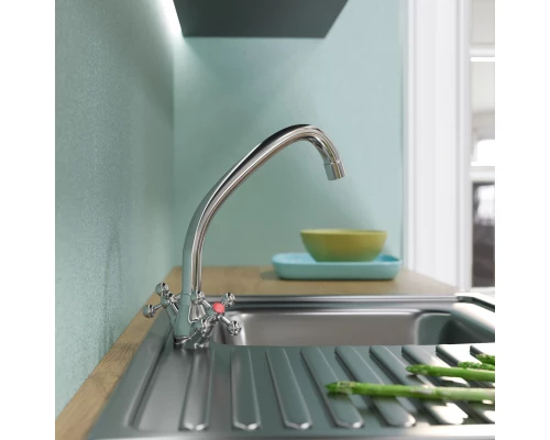 Смеситель для кухни MIXLINE ML07-032 высокий излив (522133)