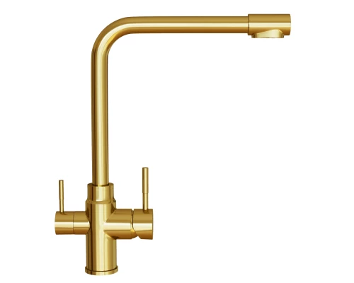 Смеситель для кухни 35k MIXLINE MLSS-0320G подкл.к фильтру, ЗОЛОТО (553821)