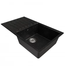 Мойка MIXLINE ML-GM20 с крылом  черная (308) 830*480*190мм NEW (552000)