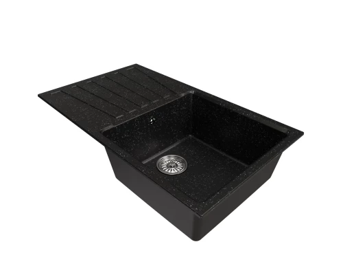 Мойка MIXLINE ML-GM20 с крылом  черная (308) 830*480*190мм NEW (552000)