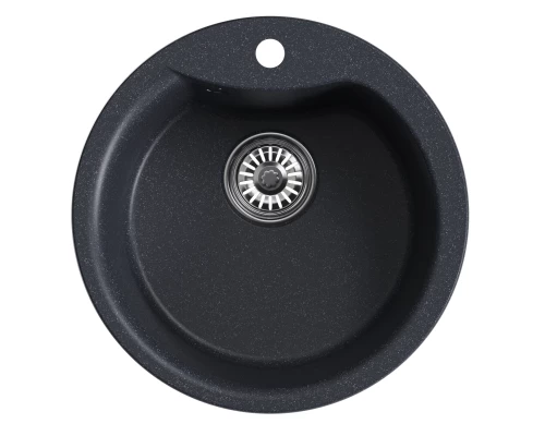 Мойкa MIXLINE ML-GM12 круглая  антрацит (343) 480мм (глуб. чаши 210) NEW (551840)
