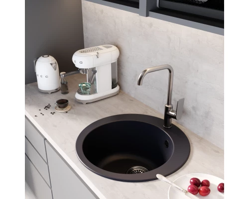 Мойкa MIXLINE ML-GM13 круглая  шоколад (345) 495мм (глуб. чаши 200) NEW (551899)