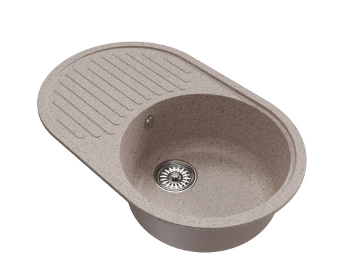 Мойка MIXLINE ML-GM16 овальная с крылом  песочная (302) 730*460*180мм NEW (551924)