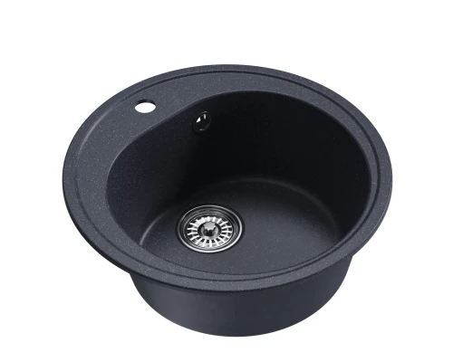 Мойкa MIXLINE ML-GM11 круглая  антрацит (343) 500мм (глуб. чаши 180) NEW (551828)
