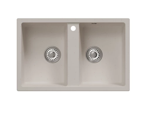 Мойка MIXLINE ML-GM23 двухчашевая  белая (331) 770*500*190мм NEW (552041)