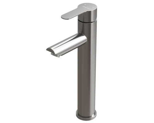 Смеситель для раковины 35k MIXLINE MLSS32-042 "Stainless" высокий излив нерж. (552274)