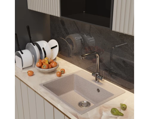 Мойка MIXLINE ML-GM15 песочная (302)  560*500*180мм NEW (551912)