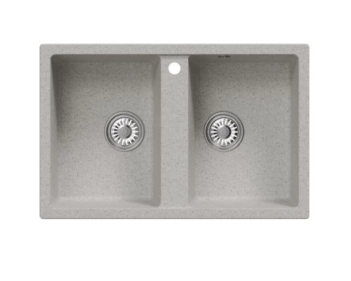 Мойка MIXLINE ML-GM23 двухчашевая  серая (310) 770*500*190мм NEW (552039)