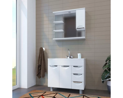 Зеркало шкаф MIXLINE "ЭТЬЕН-80" правый с подсветкой (540869)