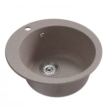 Мойкa MIXLINE ML-GM13 круглая  песочная (302) 495мм (глуб. чаши 200) NEW (551888)