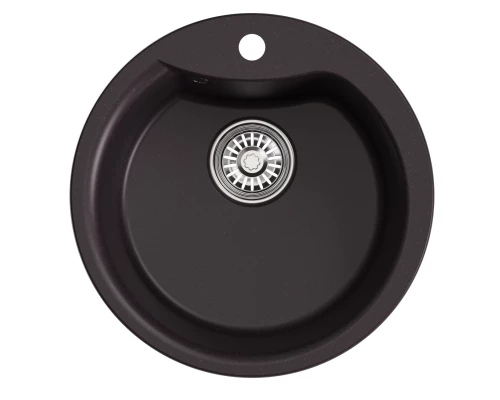 Мойкa MIXLINE ML-GM12 круглая, шоколад, 480мм (глуб. чаши 210) NEW (551842)