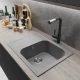 Мойка MIXLINE ML-GM18 с крылом  графит (342) 640*490*190мм NEW (551976)