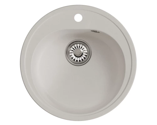 Мойкa MIXLINE ML-GM11 круглая  ультра-белая  (341) 500мм (глуб. чаши 180) NEW (551826)