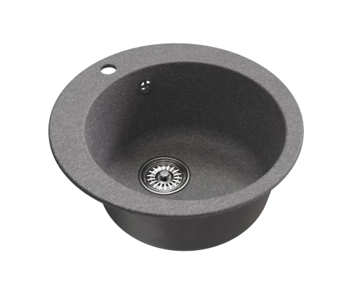 Мойкa MIXLINE ML-GM13 круглая  графит (342) 495мм (глуб. чаши 200) NEW (551896)