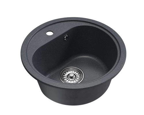 Мойкa MIXLINE ML-GM10 круглая  антрацит (343) 440мм (глуб. чаши 180) NEW (551816)