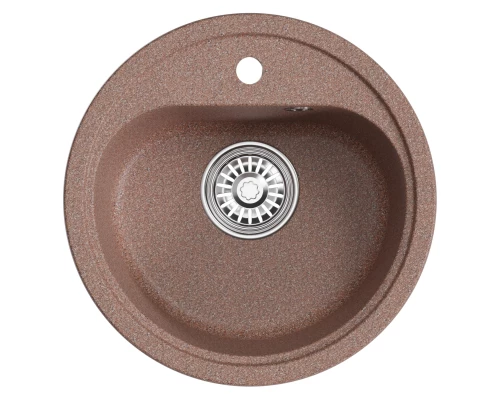 Мойкa MIXLINE ML-GM10 круглая  терракотовая (307) 440мм (глуб. чаши 180) NEW (551808)