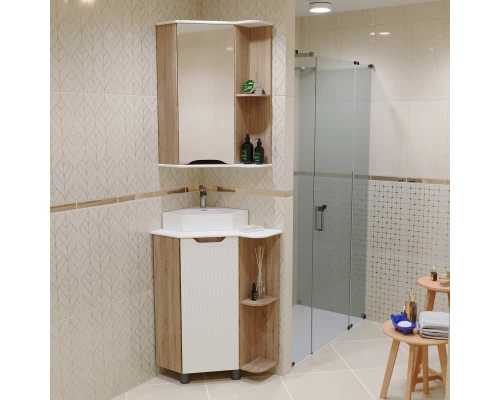 Шкаф навесной MIXLINE "КОРНЕР" универсальный, дуб, угловой