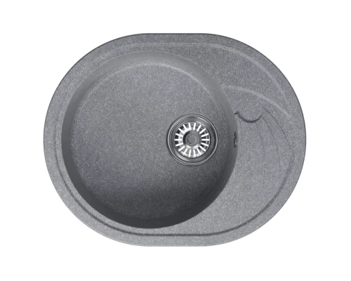Мойка MIXLINE ML-GM17 овальная с крылом  графит (342) 580*470*180мм NEW (551944)
