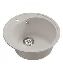 Мойкa MIXLINE ML-GM11 круглая  ультра-белая  (341) 500мм (глуб. чаши 180) NEW (551826)