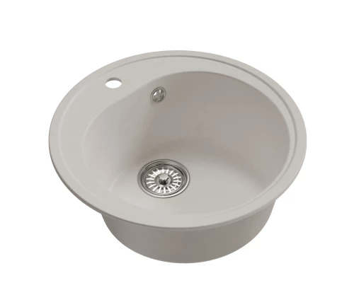 Мойкa MIXLINE ML-GM11 круглая  ультра-белая  (341) 500мм (глуб. чаши 180) NEW (551826)