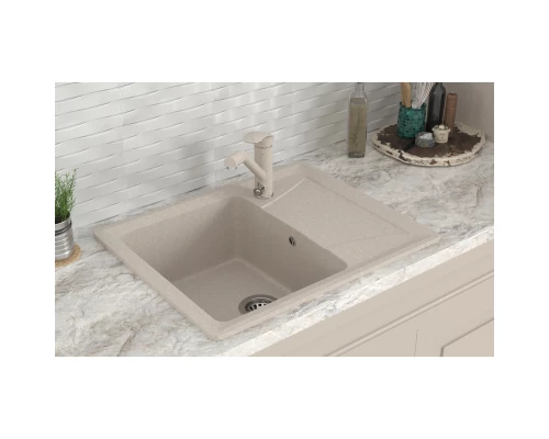 Мойка MIXLINE ML-GMS03 СТАНДАРТ с крылом, бежевый, 605*490*190мм (551096)