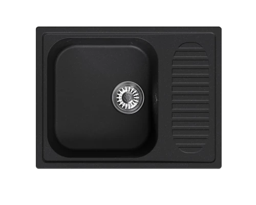 Мойка MIXLINE ML-GM18 с крылом  ультра-черная (344) 640*490*190мм NEW (551978)