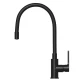 Смеситель для кухни 35k MIXLINE ML23-097 "Round Black" гибкий излив боковая ручка (553222)