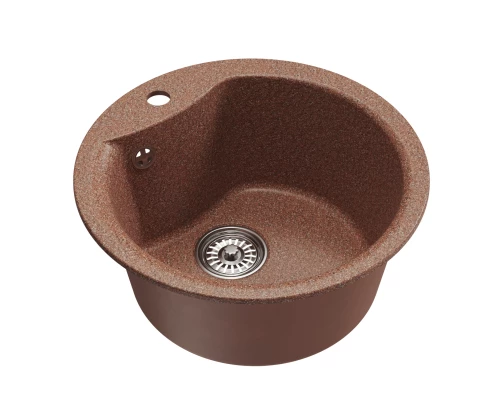 Мойкa MIXLINE ML-GM12 круглая  терракотовая (307) 480мм (глуб. чаши 210) NEW (551832)