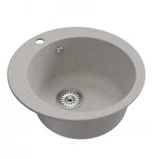 Мойкa MIXLINE ML-GM13 круглая  серая (310) 495мм (глуб. чаши 200) NEW (551892)