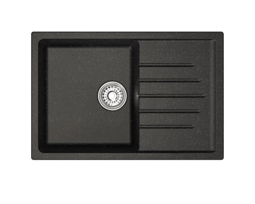 Мойка MIXLINE ML-GM19 с крылом  черная (308) 750*500*200мм NEW (551982)