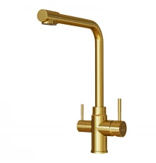 Смеситель для кухни 35k MIXLINE MLSS-0320G подкл.к фильтру, ЗОЛОТО (553821)