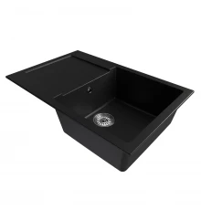 Мойка MIXLINE ML-GM31 с крылом  ультра-черная (344) 770*500*190мм NEW (552197)