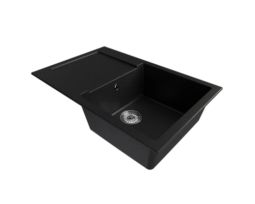 Мойка MIXLINE ML-GM31 с крылом  ультра-черная (344) 770*500*190мм NEW (552197)