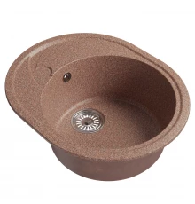 Мойка MIXLINE ML-GM17 овальная с крылом  терракотовая (307) 580*470*180мм NEW (551937)