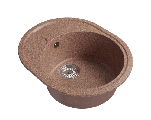 Мойка MIXLINE ML-GM17 овальная с крылом  терракотовая (307) 580*470*180мм NEW (551937)