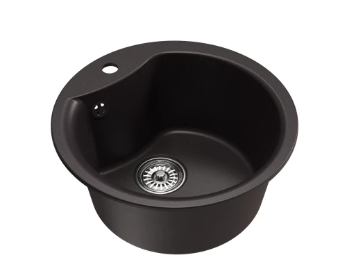 Мойкa MIXLINE ML-GM12 круглая, шоколад, 480мм (глуб. чаши 210) NEW (551842)