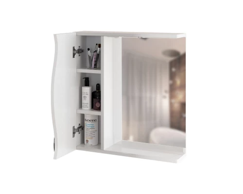 Шкаф навесной MIXLINE "ЛИМА-65" левый с подсветкой (650*700*151) (551707)