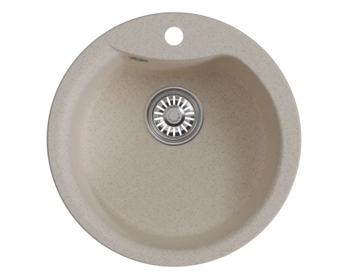 Мойкa MIXLINE ML-GM12 круглая  бежевая (328) 480мм (глуб. чаши 210) NEW (551836)