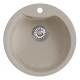 Мойкa MIXLINE ML-GM12 круглая  бежевая (328) 480мм (глуб. чаши 210) NEW (551836)