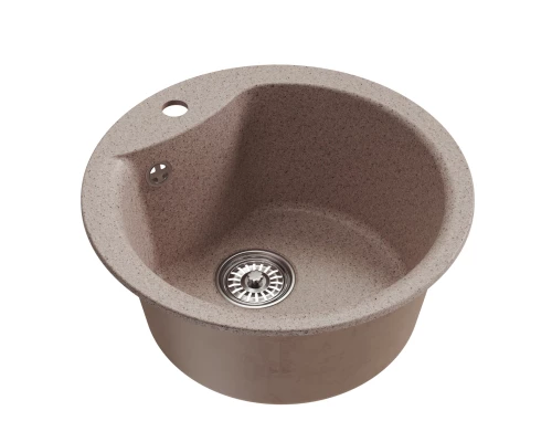 Мойкa MIXLINE ML-GM12 круглая  песочная (302) 480мм (глуб. чаши 210) NEW (551831)