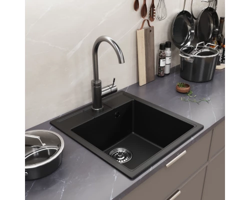 Мойка MIXLINE ML-GM28 ультра-черная (344)  450*500*190мм NEW (552185)