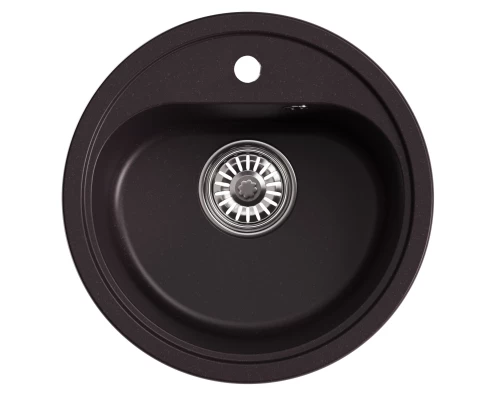 Мойкa MIXLINE ML-GM10 круглая, шоколад, 440мм (глуб. чаши 180) NEW (551818)