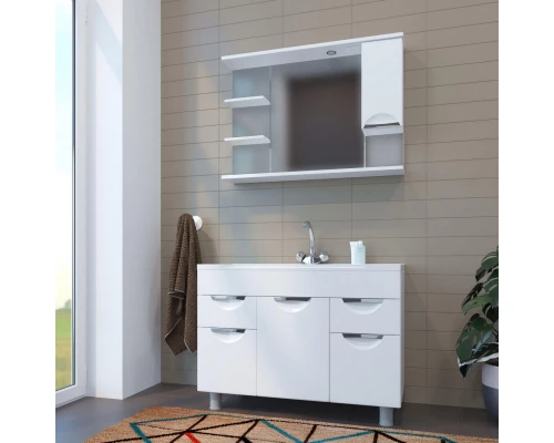 Зеркало шкаф MIXLINE "ЭТЬЕН-100" правый с подсветкой (540872)