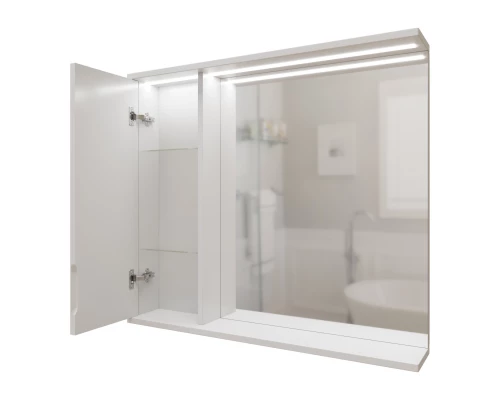 Шкаф навесной MIXLINE "Лайн-80" левый с подсветкой (800*700*146) (553016)