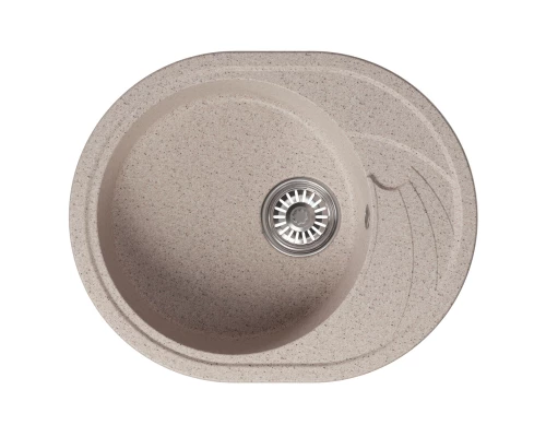 Мойка MIXLINE ML-GM17 овальная с крылом  песочная (302) 580*470*180мм NEW (551936)