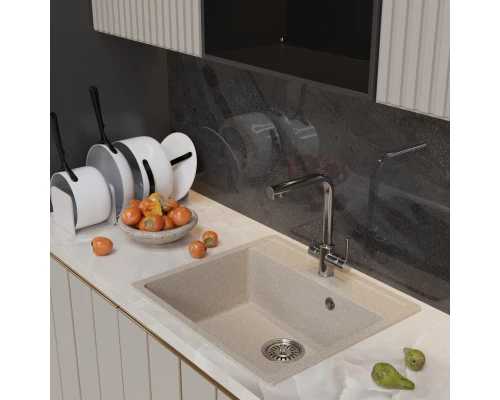 Мойка MIXLINE ML-GM15 бежевая (328)  560*500*180мм NEW (551917)