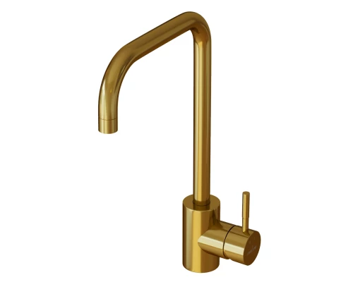 Смеситель для кухни 35k MIXLINE MLSS-0301G трубчатый излив, ЗОЛОТО (553815)